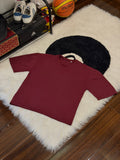 Burgundy Boxy Tee