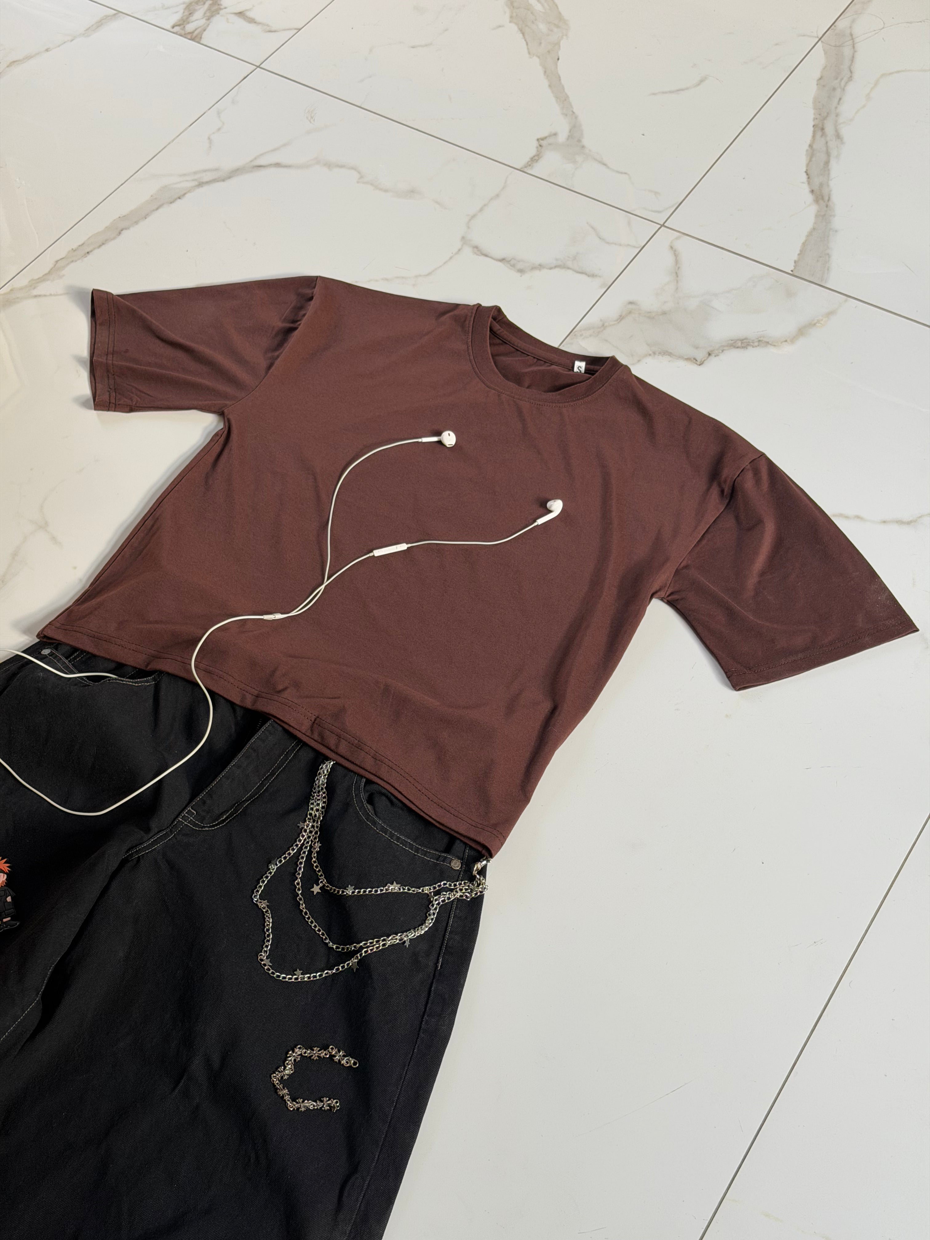 Mocha Boxy Tee