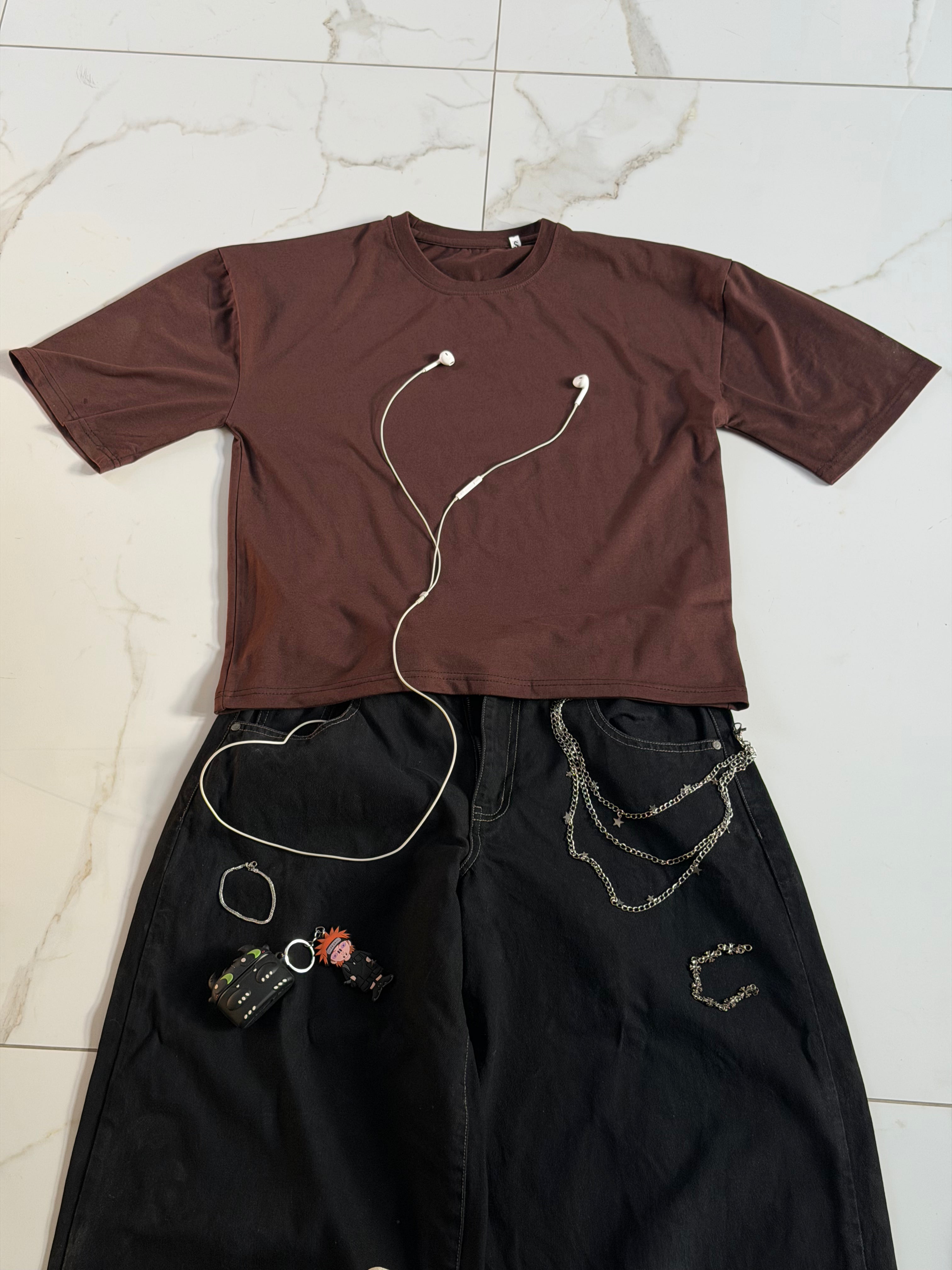 Mocha Boxy Tee