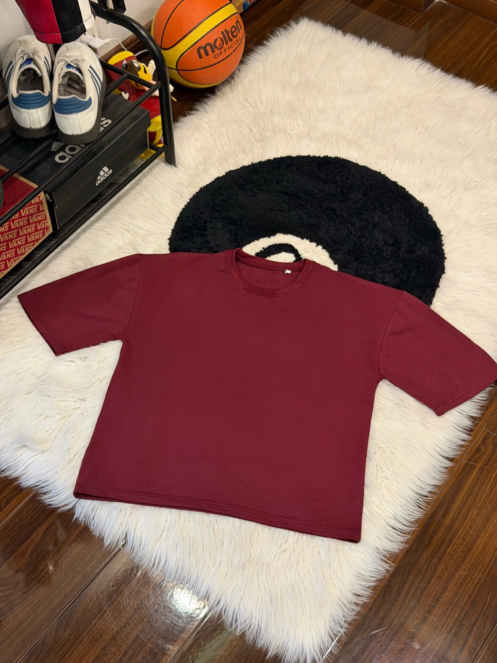 Boxy Fit Duo — Black & Burgundy